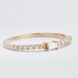 0.15 Karat Baget Pırlanta Yüzük (E-F VS/ Chocolate Baget)